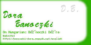 dora banoczki business card